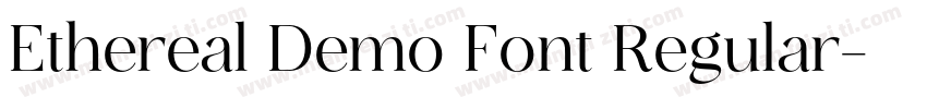 Ethereal Demo Font Regular字体转换